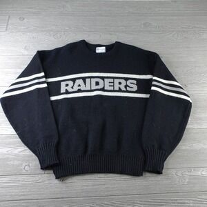 Vintage Cliff Engle NFL‎ Las Vegas Raiders Sweater Mens Medium Wool Football